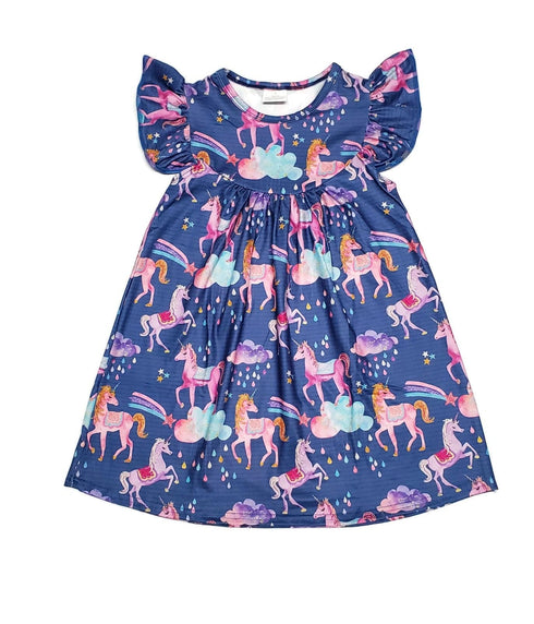 sparkle-unicorn-milk-silk-flutter-dress Great Lakes kids - Sophia's Style-2