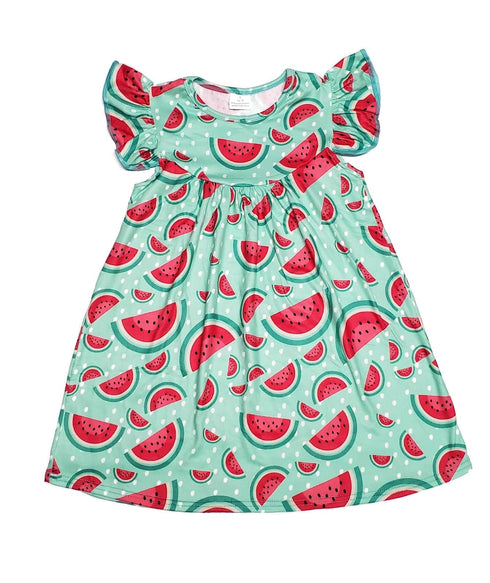 watermelon-milk-silk-flutter-dress Great Lakes kids - Sophia's Style-2