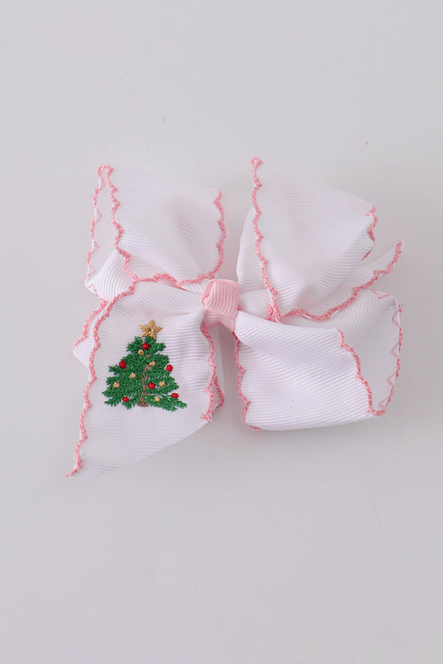 christmas-tree-embroidery-hair-bow-abby-evie-sophias-styleHair Bow-1