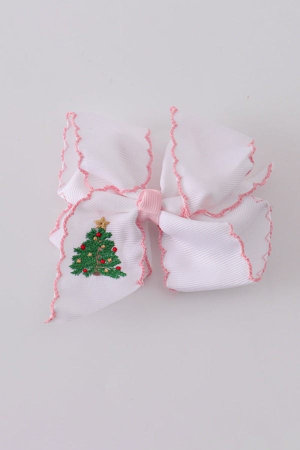 christmas-tree-embroidery-hair-bow-abby-evie-sophias-styleHair Bow-1