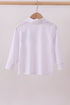 Blue heart french knot button down top