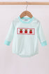 Blue bear embroidery bubble