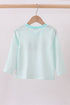 Blue bear embroidery top