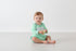 Green embroidery ruffle bubble