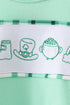 Green parade embroidery top