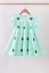 Mint clover sequin ruffle tiered dress