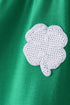 Green clover sequin ruffle tiered dress