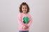 Pink clover glitter mom&me top