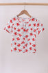 Lobster print muslin top