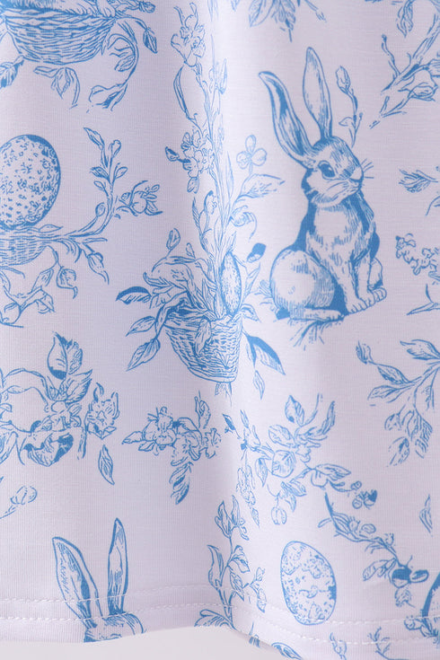 Blue bunny egg bamboo dress