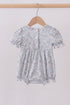Floral bunny smocked bubble