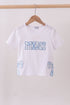 White MAMA bow applique mom&me top