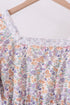 Purple floral lace women dress
