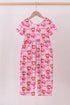 Pink bow baseball bamboo jumpsuit
