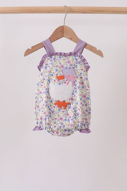 Goose Floral Appliqué Bubble