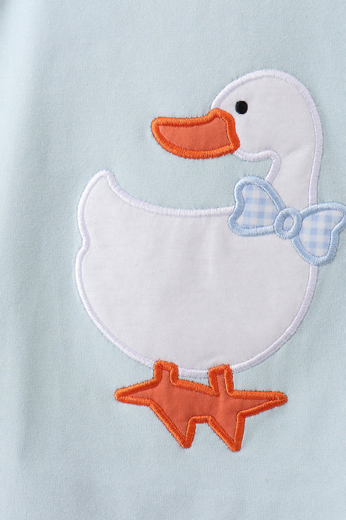 Goose Appliqué Shorts Set