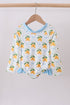 Blue bow lemon rashguard