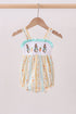 Floral bunny embroidery ruffle bubble