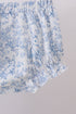 Navy bunny embroidery floral peter pan collar bloomer set
