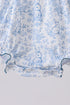 Navy bunny embroidery floral peter pan collar bubble