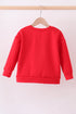 Red heart love smile sequin fleece mom&me sweatshrit