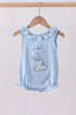 Blue bunny applique ruffle bubble