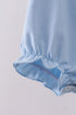 Blue bunny applique ruffle bubble
