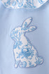 Blue bunny applique ruffle dress