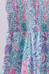 Blue marine smocked ruffle tiered mom&me dress