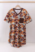Camouflage print bamboo gown