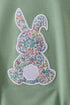 Sage bunny applique ruffle bubble
