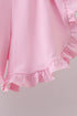 Floral bunny applique ruffle shorts set