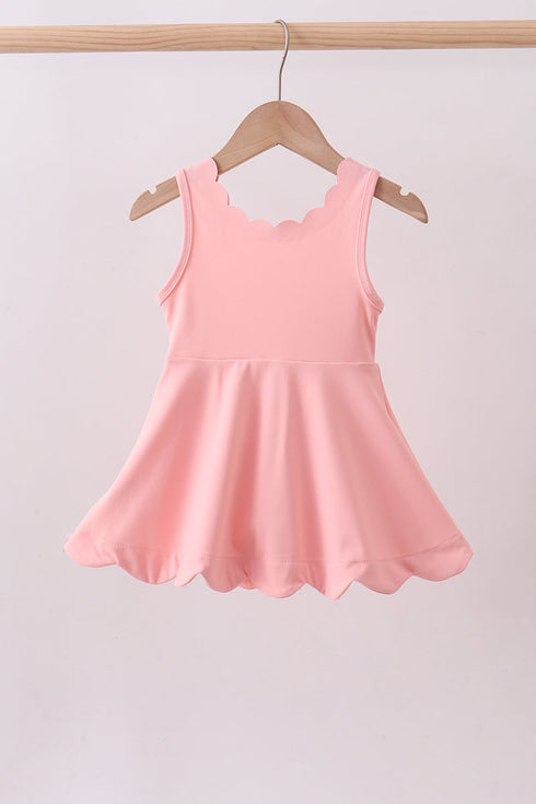 Pink scalloped active mom&me dress