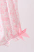 Pink bunny smocked ruffle bow bubble