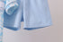Blue bunny smocked peter pan collar shorts set