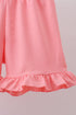 Pink bunny smocked lace collar shorts set