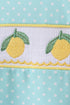 Summer lemon smocked bow bloomer set