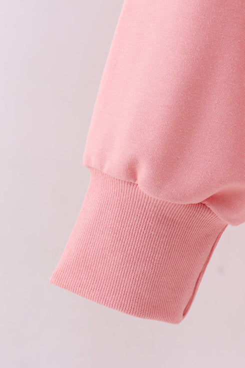 Peach hand-sewn bow mom&me sweatshirt