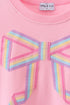 Pink hand-sewn bow mom&me sweatshirt