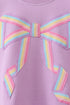 Purple hand-sewn bow mom&me sweatshirt