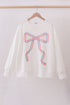 Cream hand-sewn bow mom&me sweatshirt