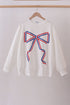 Cream hand-sewn bow mom&me sweatshirt