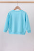 Blue bow hand-sewn mom&me sweatshirt