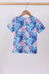 Blue marine creature print top