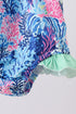 Blue marine creature print swimsuit