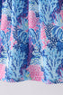 Blue marine creature print ruffle dress