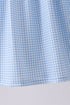 Blue character fireworks embroidery gingham dress