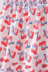 Blue cherry smocked tiered mom&me dress