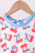 Blue cherry print rashguard