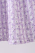 Lavender floral smocked ruffle shorts set